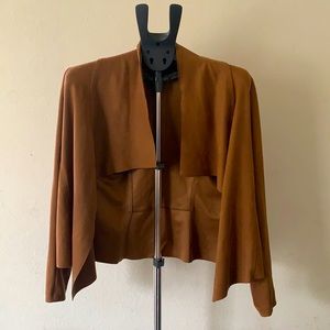 Karen Kane Camel Brown Faux Suede Jacket-Large